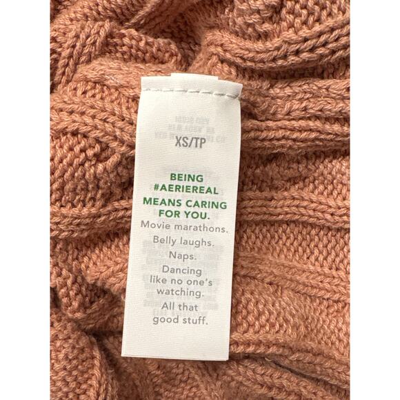 NWT Aerie Mini Cable Cropped 100% Cotton Sweater SizeXS - Picture 8 of 9